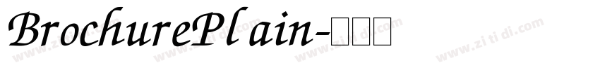 BrochurePlain字体转换