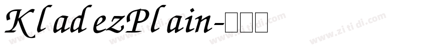 KladezPlain字体转换