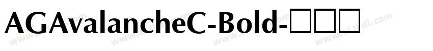 AGAvalancheC-Bold字体转换