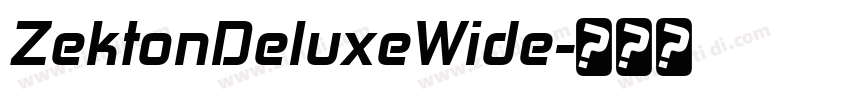 ZektonDeluxeWide字体转换