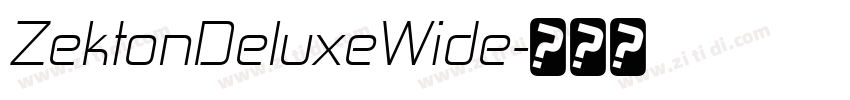 ZektonDeluxeWide字体转换