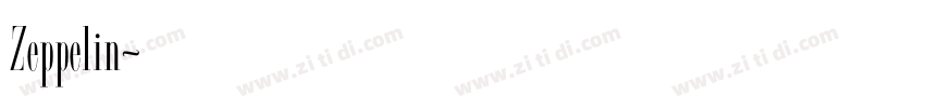 Zeppelin字体转换