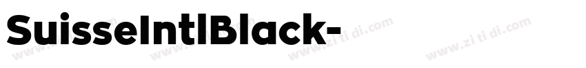 SuisseIntlBlack字体转换