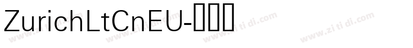 ZurichLtCnEU字体转换