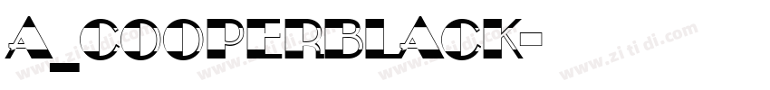 a_CooperBlack字体转换