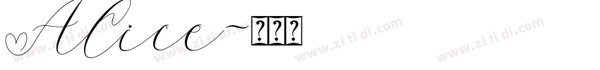 Alice字体转换