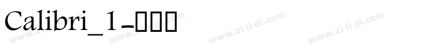 Calibri_1字体转换