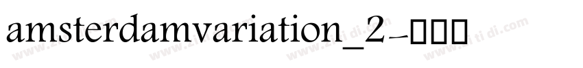 amsterdamvariation_2字体转换