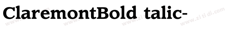 ClaremontBoldItalic字体转换