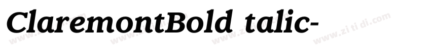 ClaremontBoldItalic字体转换