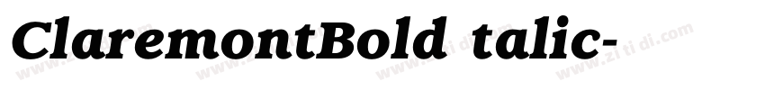 ClaremontBoldItalic字体转换