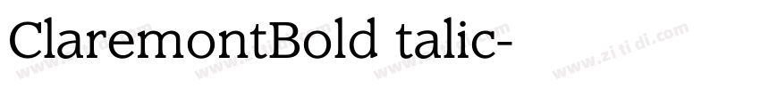 ClaremontBoldItalic字体转换