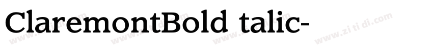 ClaremontBoldItalic字体转换