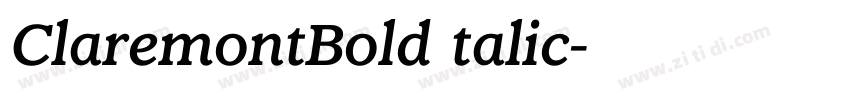 ClaremontBoldItalic字体转换