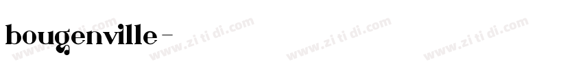 bougenville字体转换