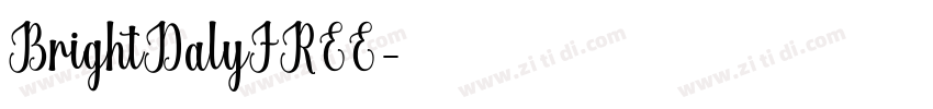 BrightDalyFREE字体转换