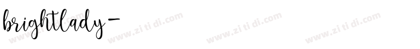 brightlady字体转换