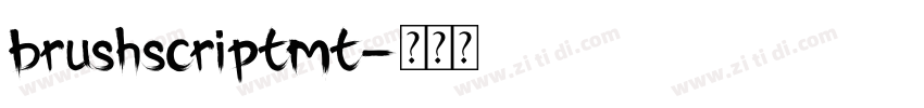 brushscriptmt字体转换