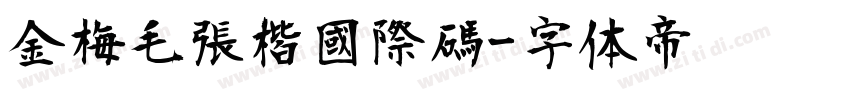 金梅毛張楷國際碼字体转换