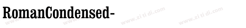 RomanCondensed字体转换