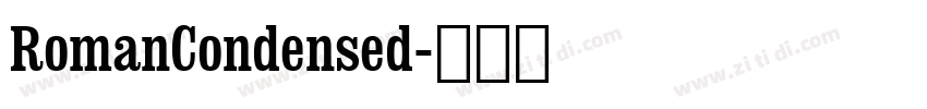 RomanCondensed字体转换
