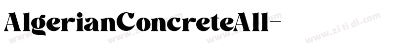 AlgerianConcreteAll字体转换
