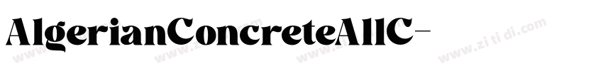 AlgerianConcreteAllC字体转换