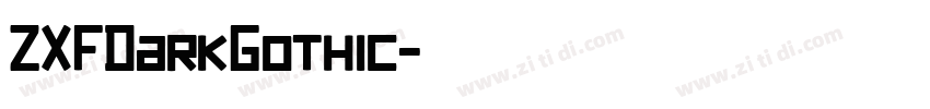 ZXFDarkGothic字体转换