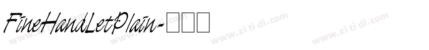 FineHandLetPlain字体转换
