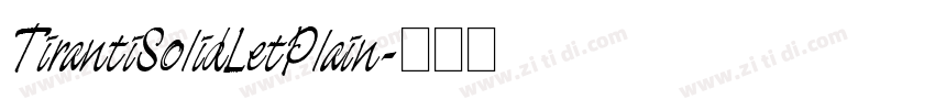 TirantiSolidLetPlain字体转换