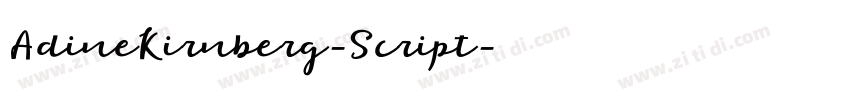 AdineKirnberg-Script字体转换