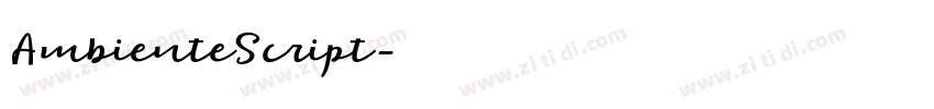 AmbienteScript字体转换