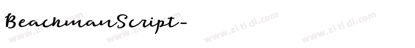 BeachmanScript字体转换