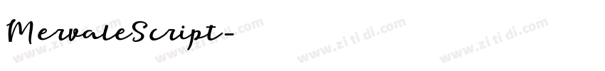 MervaleScript字体转换