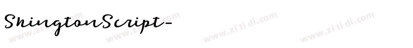ShingtonScript字体转换