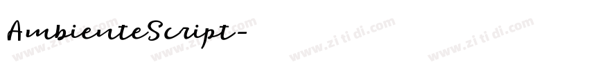 AmbienteScript字体转换
