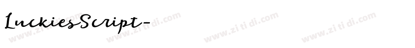 LuckiesScript字体转换 LuckiesScript字体转换