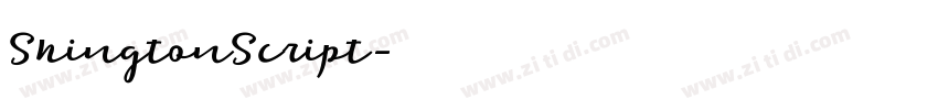 ShingtonScript字体转换