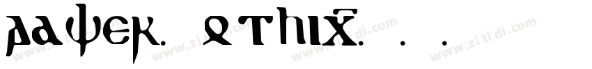 AdverGothic字体转换