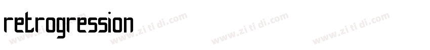 retrogression字体转换