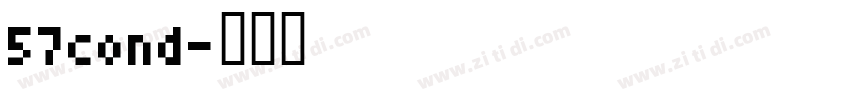 57cond字体转换