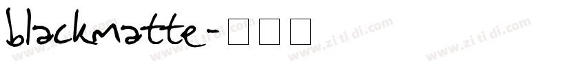 Blackmatte字体转换