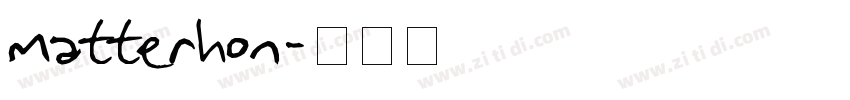 matterhon字体转换