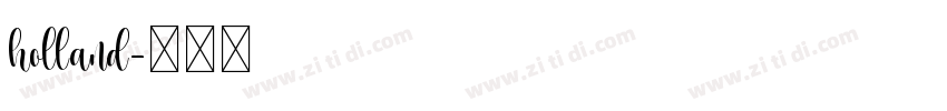 holland字体转换