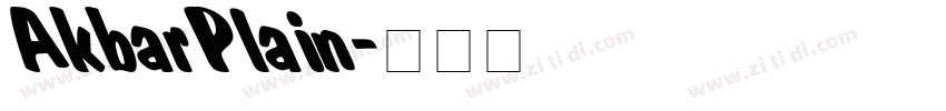AkbarPlain字体转换