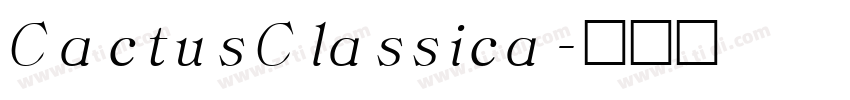 CactusClassica字体转换