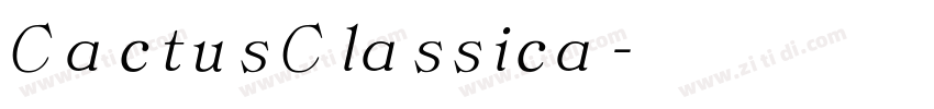 CactusClassica字体转换