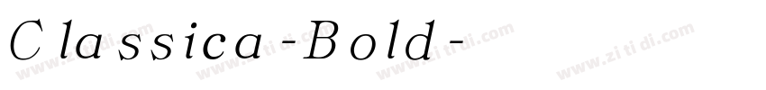 Classica-Bold字体转换