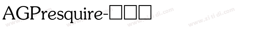 AGPresquire字体转换