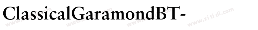 ClassicalGaramondBT字体转换
